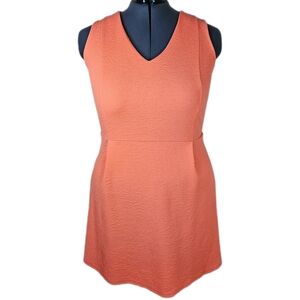 Worthington Textured Coral Dress Women's XL Fit and Flare Polished Casual Brunch